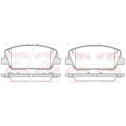 Stabdžių trinkelių rinkinys, diskinis stabdys REMSA 1398.12