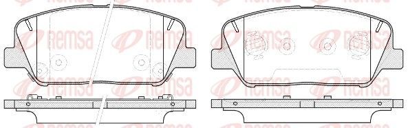 Stabdžių trinkelių rinkinys, diskinis stabdys REMSA 1398.12
