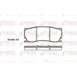 Stabdžių trinkelių rinkinys, diskinis stabdys REMSA 1402.00