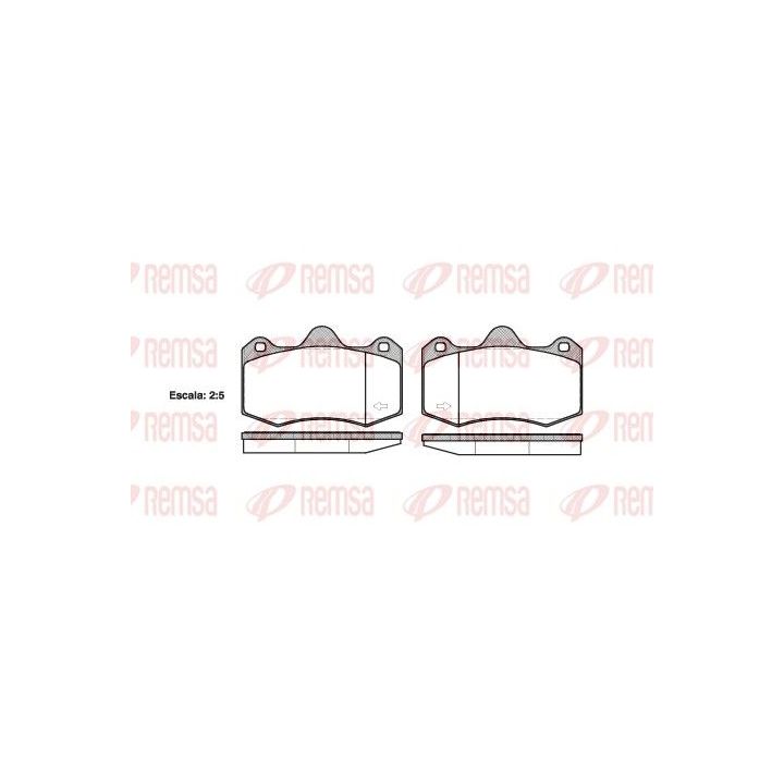 Stabdžių trinkelių rinkinys, diskinis stabdys REMSA 1404.00