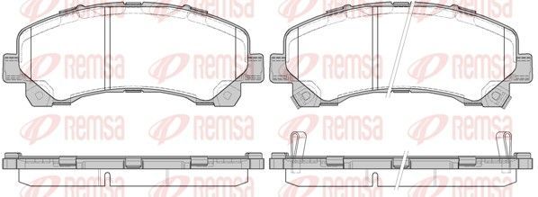 Stabdžių trinkelių rinkinys, diskinis stabdys REMSA 1407.00