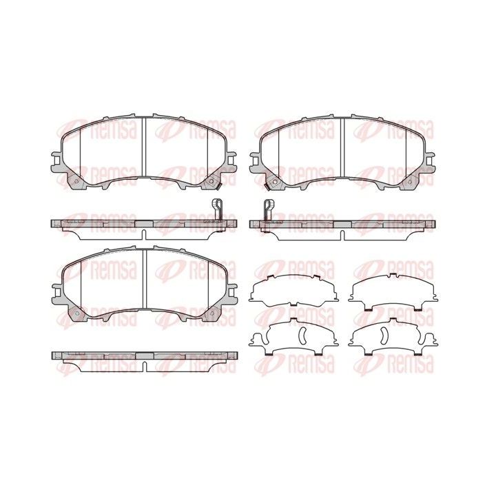 Stabdžių trinkelių rinkinys, diskinis stabdys REMSA 1407.12