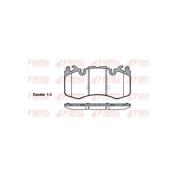 Stabdžių trinkelių rinkinys, diskinis stabdys REMSA 1410.00