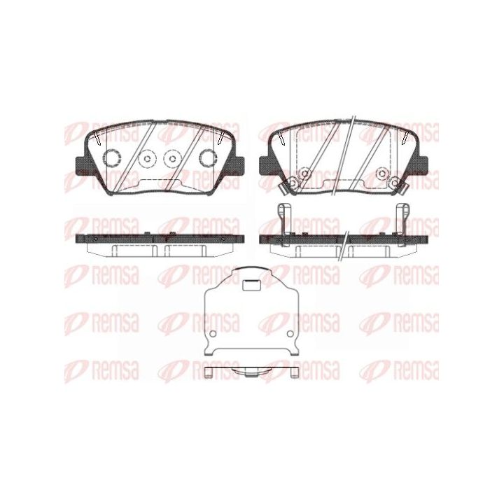 Stabdžių trinkelių rinkinys, diskinis stabdys REMSA 1412.02