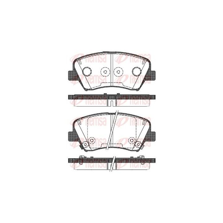 Stabdžių trinkelių rinkinys, diskinis stabdys REMSA 1412.32