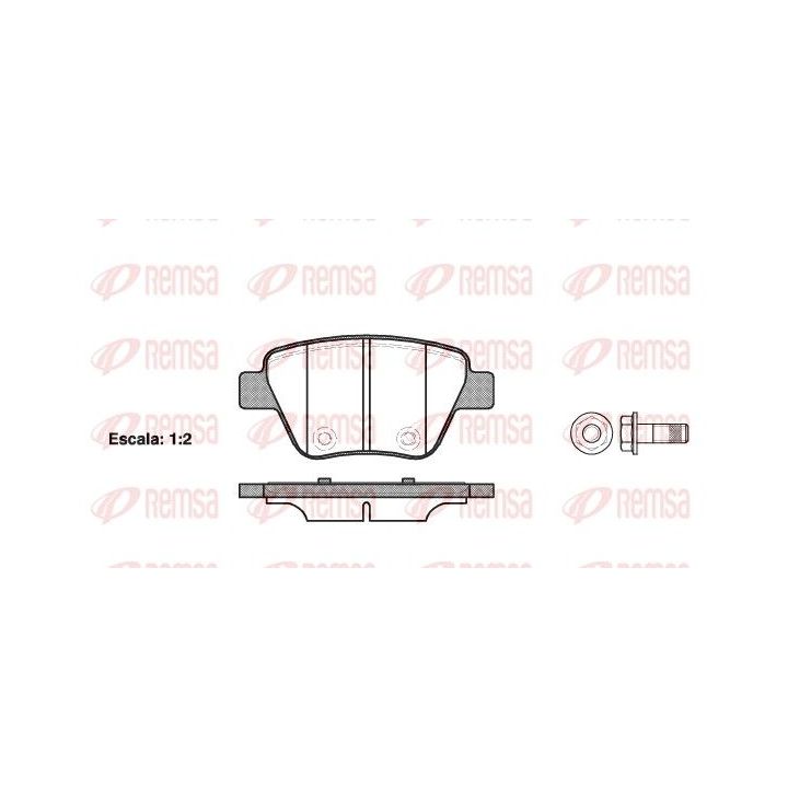 Stabdžių trinkelių rinkinys, diskinis stabdys REMSA 1420.00