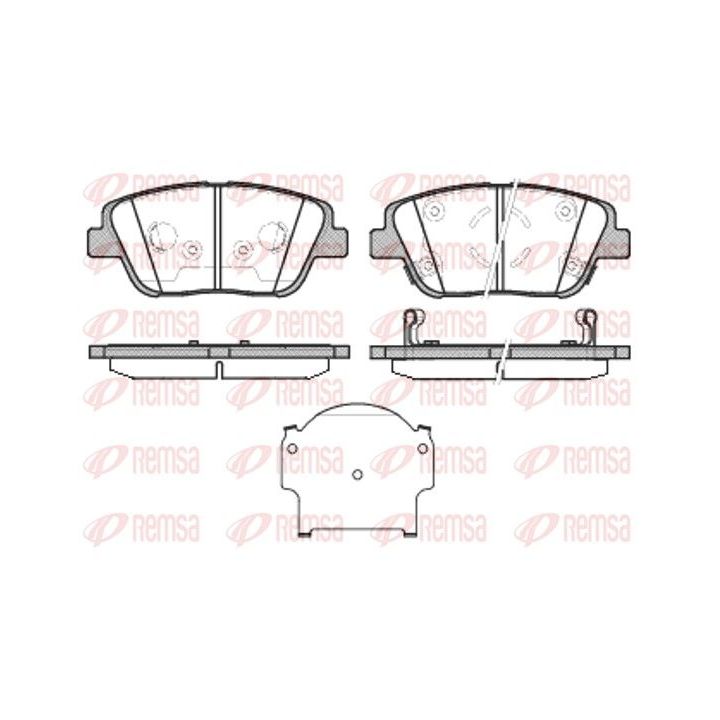 Stabdžių trinkelių rinkinys, diskinis stabdys REMSA 1423.02