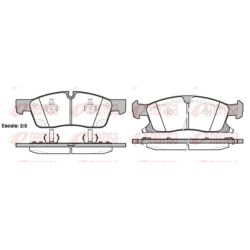 Stabdžių trinkelių rinkinys, diskinis stabdys REMSA 1430.02