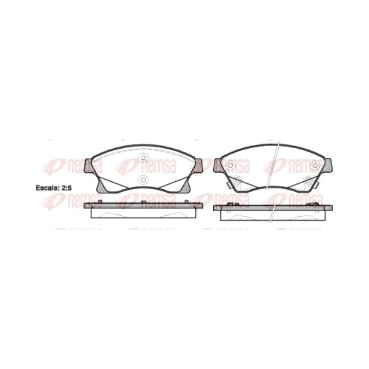 Stabdžių trinkelių rinkinys, diskinis stabdys REMSA 1431.12