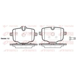 Stabdžių trinkelių rinkinys, diskinis stabdys REMSA 1433.00