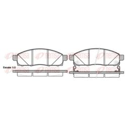Stabdžių trinkelių rinkinys, diskinis stabdys REMSA 1434.02