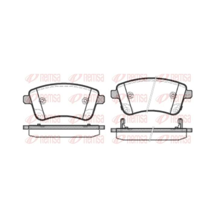 Stabdžių trinkelių rinkinys, diskinis stabdys REMSA 1435.02