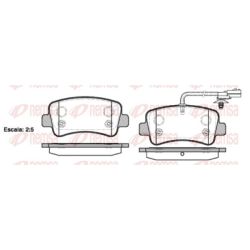 Stabdžių trinkelių rinkinys, diskinis stabdys REMSA 1439.01