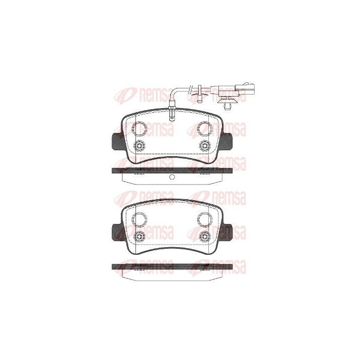 Stabdžių trinkelių rinkinys, diskinis stabdys REMSA 1439.11