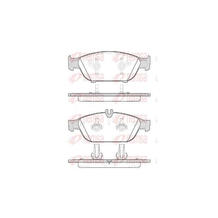 Stabdžių trinkelių rinkinys, diskinis stabdys REMSA 1441.10