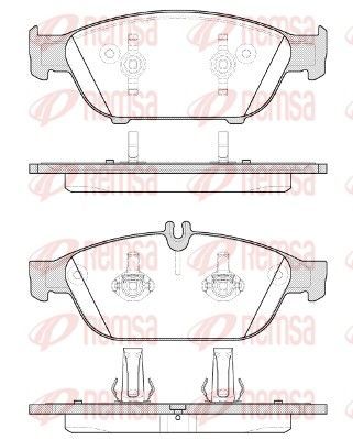Stabdžių trinkelių rinkinys, diskinis stabdys REMSA 1441.10