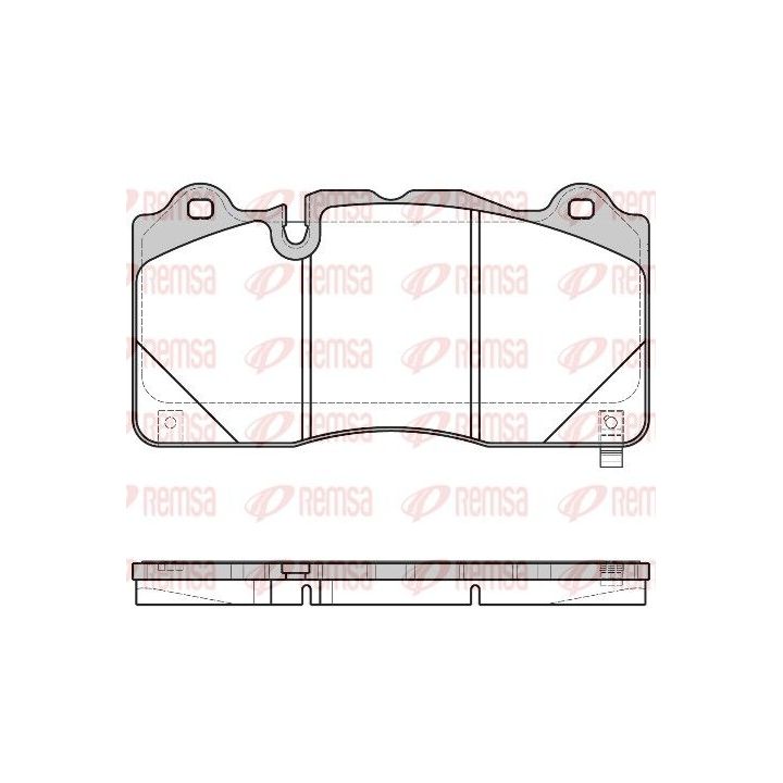Stabdžių trinkelių rinkinys, diskinis stabdys REMSA 1445.12