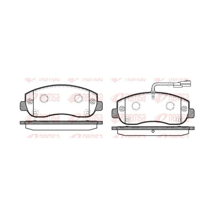 Stabdžių trinkelių rinkinys, diskinis stabdys REMSA 1449.01