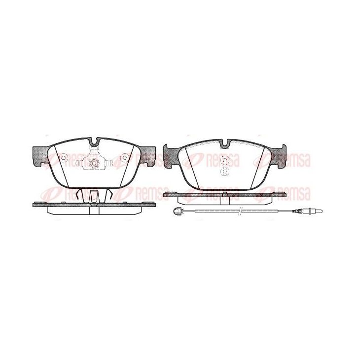 Stabdžių trinkelių rinkinys, diskinis stabdys REMSA 1451.01