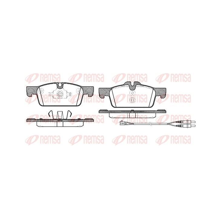 Stabdžių trinkelių rinkinys, diskinis stabdys REMSA 1461.01