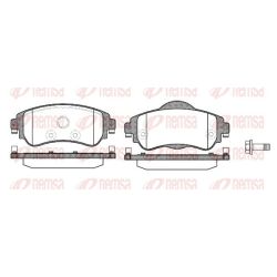 Stabdžių trinkelių rinkinys, diskinis stabdys REMSA 1464.08