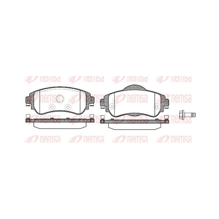 Stabdžių trinkelių rinkinys, diskinis stabdys REMSA 1464.08