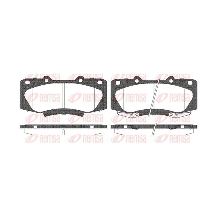 Stabdžių trinkelių rinkinys, diskinis stabdys REMSA 1468.02