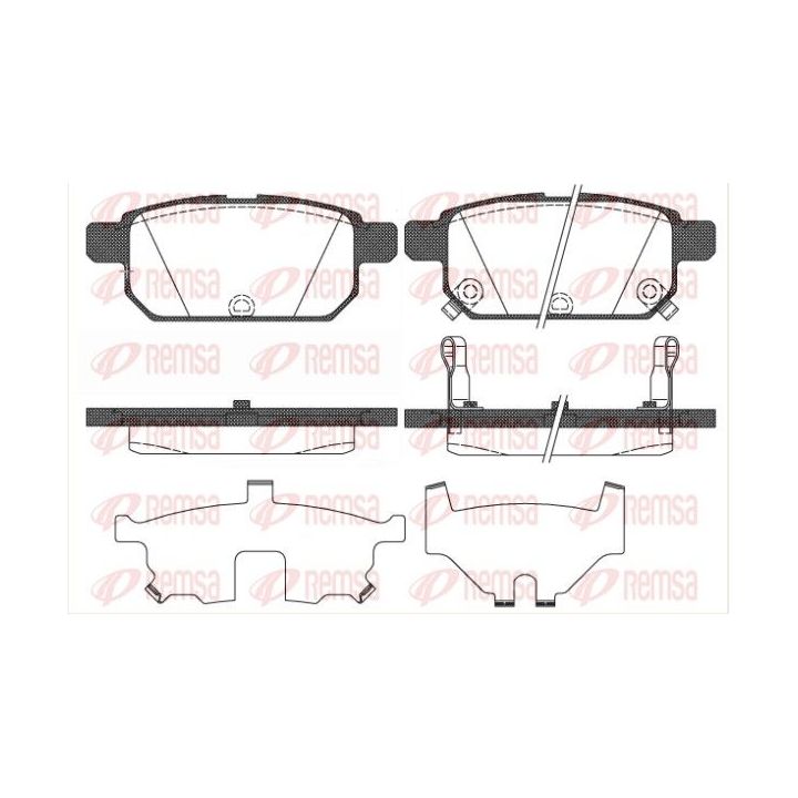 Stabdžių trinkelių rinkinys, diskinis stabdys REMSA 1471.02