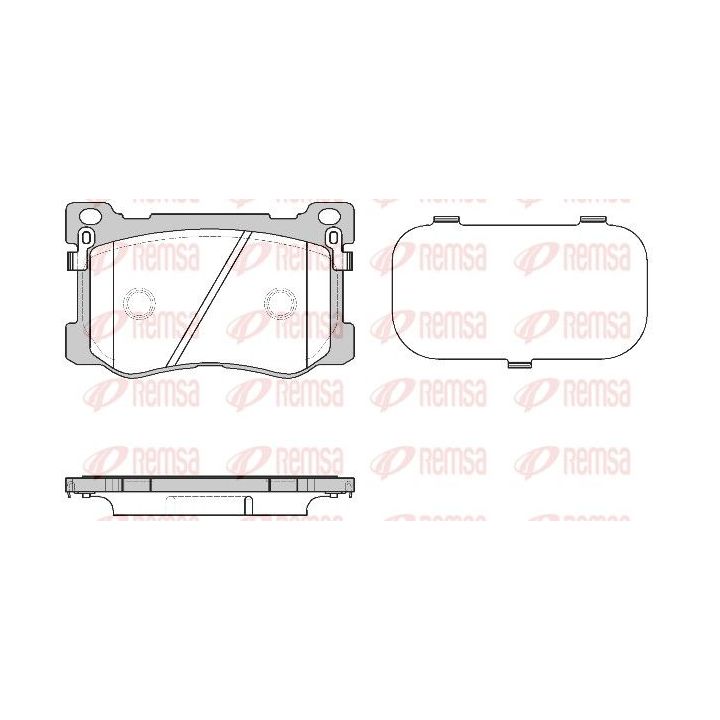 Stabdžių trinkelių rinkinys, diskinis stabdys REMSA 1475.12