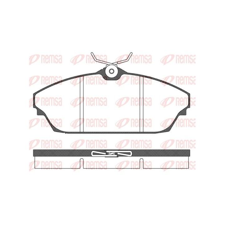 Stabdžių trinkelių rinkinys, diskinis stabdys REMSA 1504.00