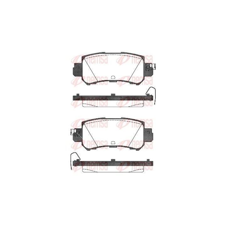 Stabdžių trinkelių rinkinys, diskinis stabdys REMSA 1507.00