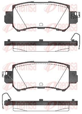 Stabdžių trinkelių rinkinys, diskinis stabdys REMSA 1507.00