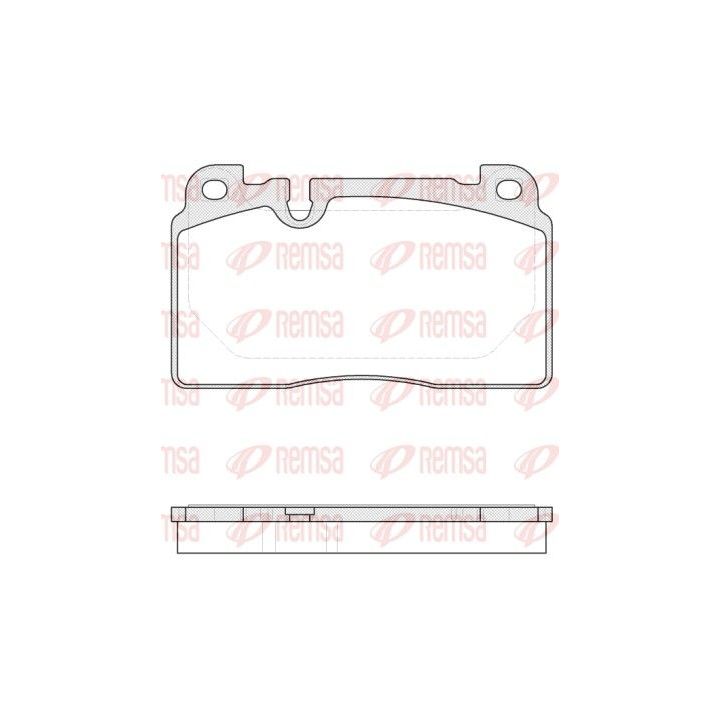 Stabdžių trinkelių rinkinys, diskinis stabdys REMSA 1527.00
