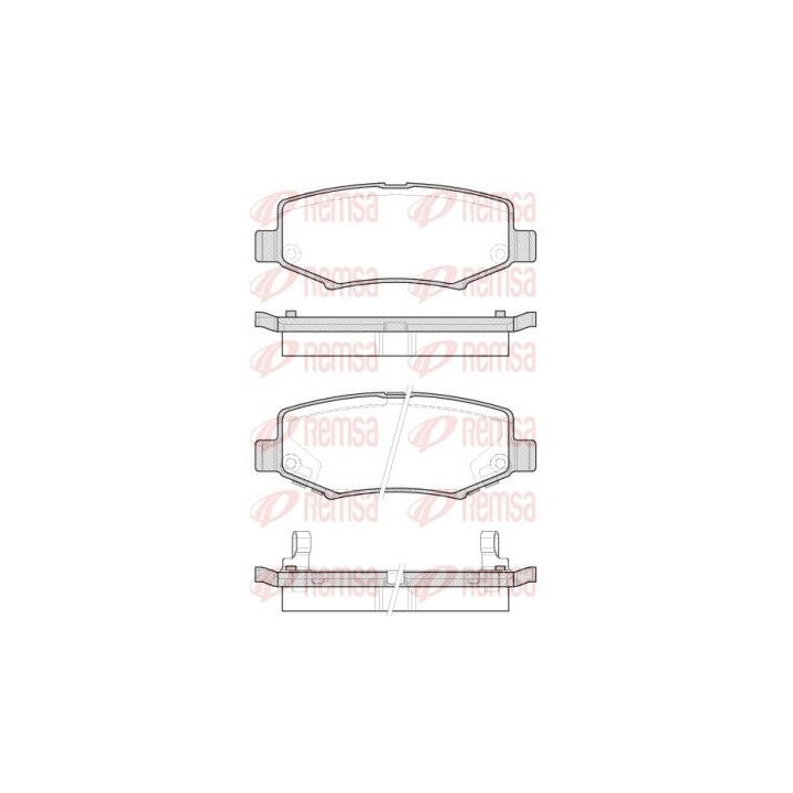 Stabdžių trinkelių rinkinys, diskinis stabdys REMSA 1528.02
