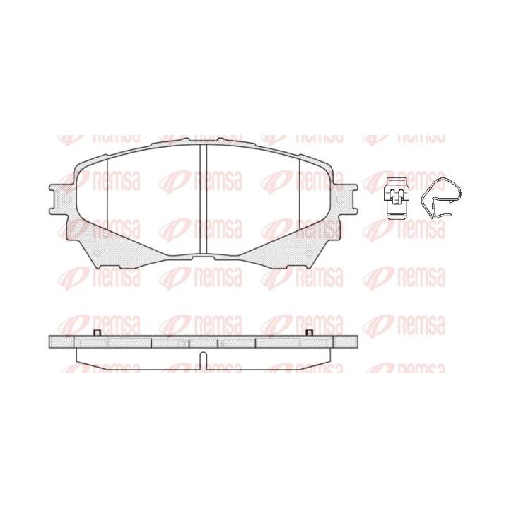 Stabdžių trinkelių rinkinys, diskinis stabdys REMSA 1538.04