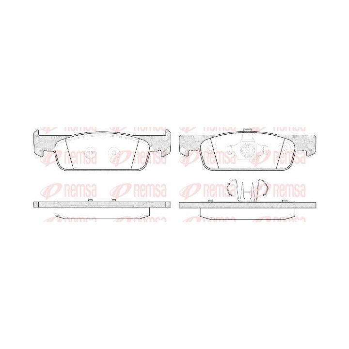 Stabdžių trinkelių rinkinys, diskinis stabdys REMSA 1540.00