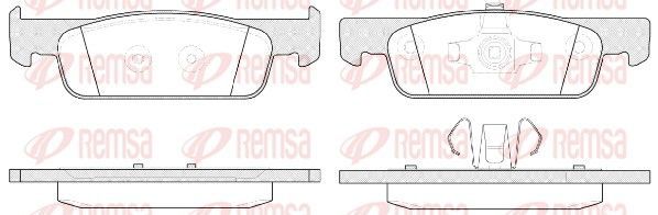 Stabdžių trinkelių rinkinys, diskinis stabdys REMSA 1540.00