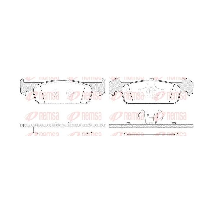 Stabdžių trinkelių rinkinys, diskinis stabdys REMSA 1540.10