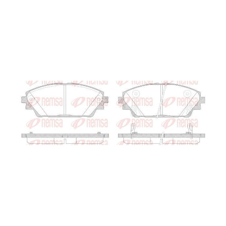 Stabdžių trinkelių rinkinys, diskinis stabdys REMSA 1569.02