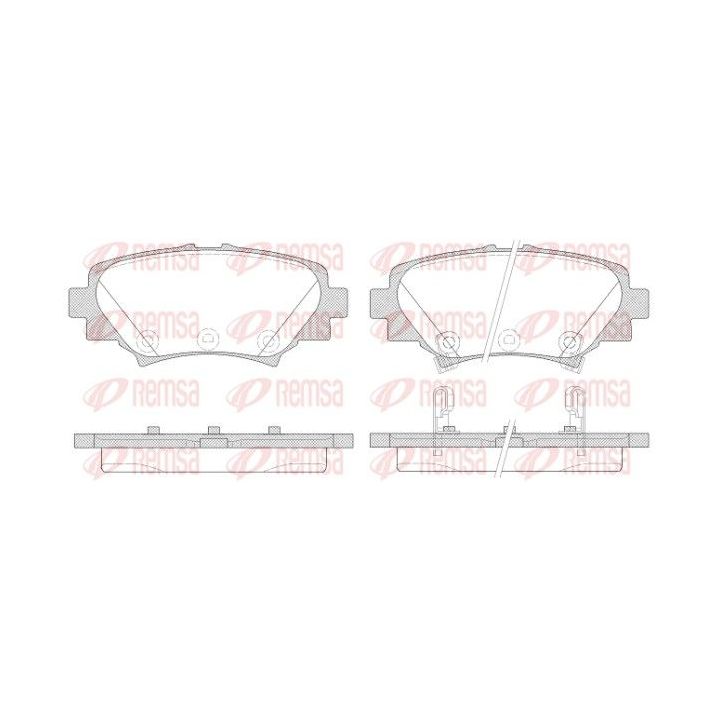 Stabdžių trinkelių rinkinys, diskinis stabdys REMSA 1570.02