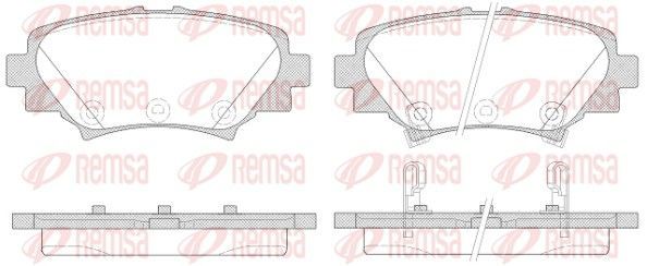 Stabdžių trinkelių rinkinys, diskinis stabdys REMSA 1570.02