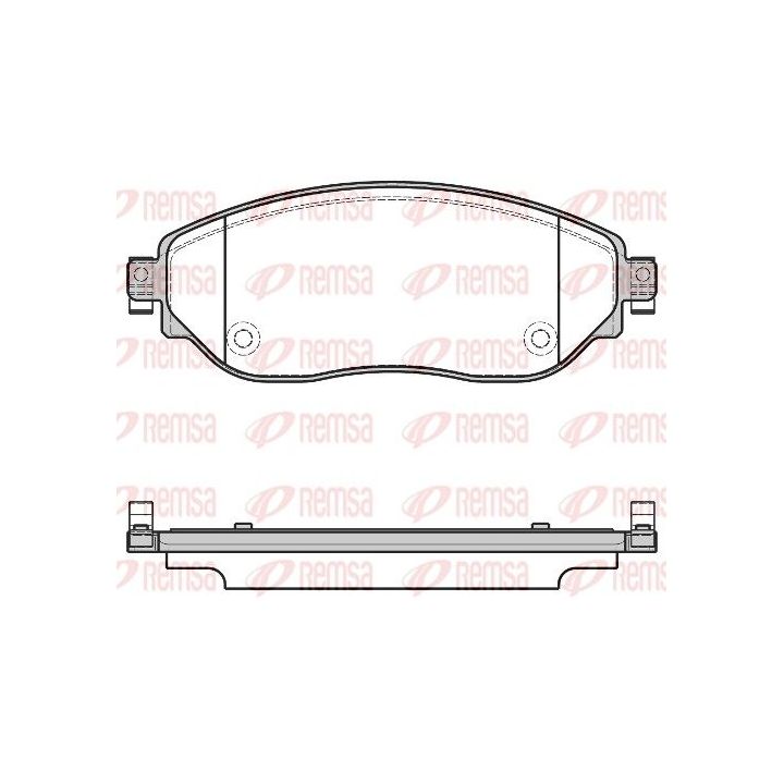 Stabdžių trinkelių rinkinys, diskinis stabdys REMSA 1617.08