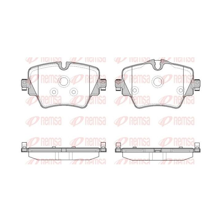 Stabdžių trinkelių rinkinys, diskinis stabdys REMSA 1625.08