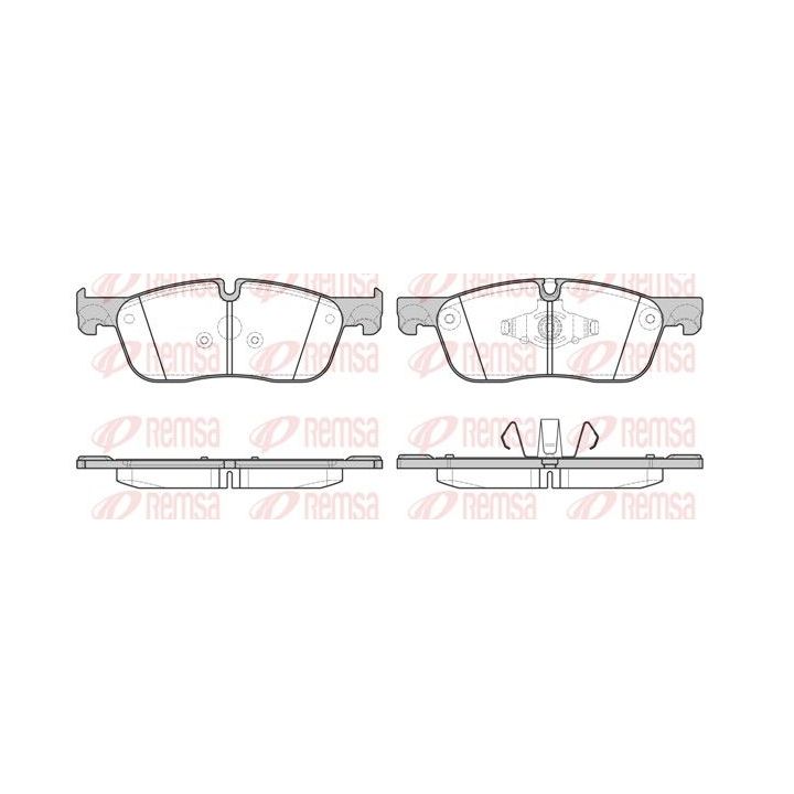 Stabdžių trinkelių rinkinys, diskinis stabdys REMSA 1633.00