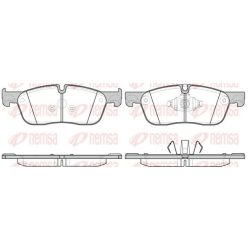 Stabdžių trinkelių rinkinys, diskinis stabdys REMSA 1633.10