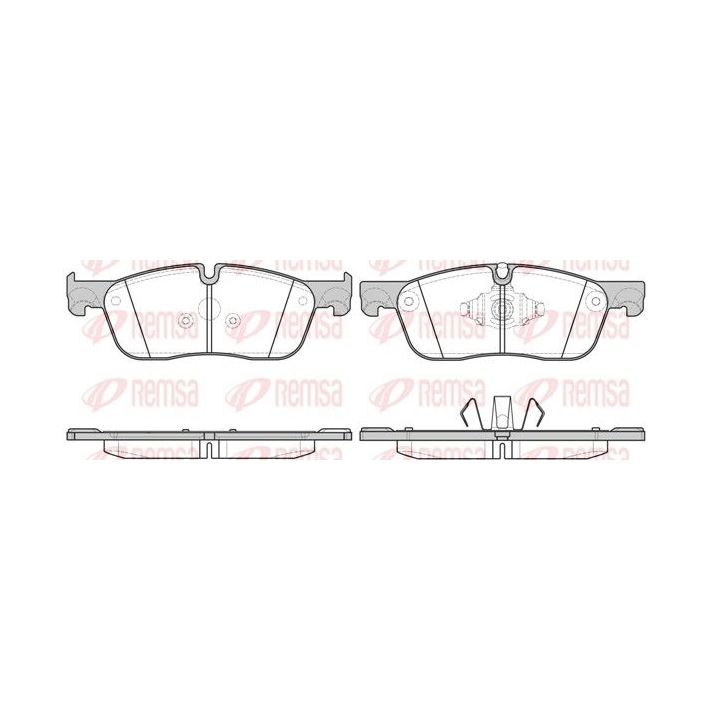 Stabdžių trinkelių rinkinys, diskinis stabdys REMSA 1633.10