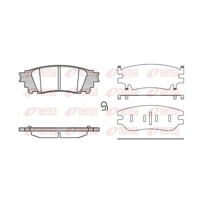 Stabdžių trinkelių rinkinys, diskinis stabdys REMSA 1636.00