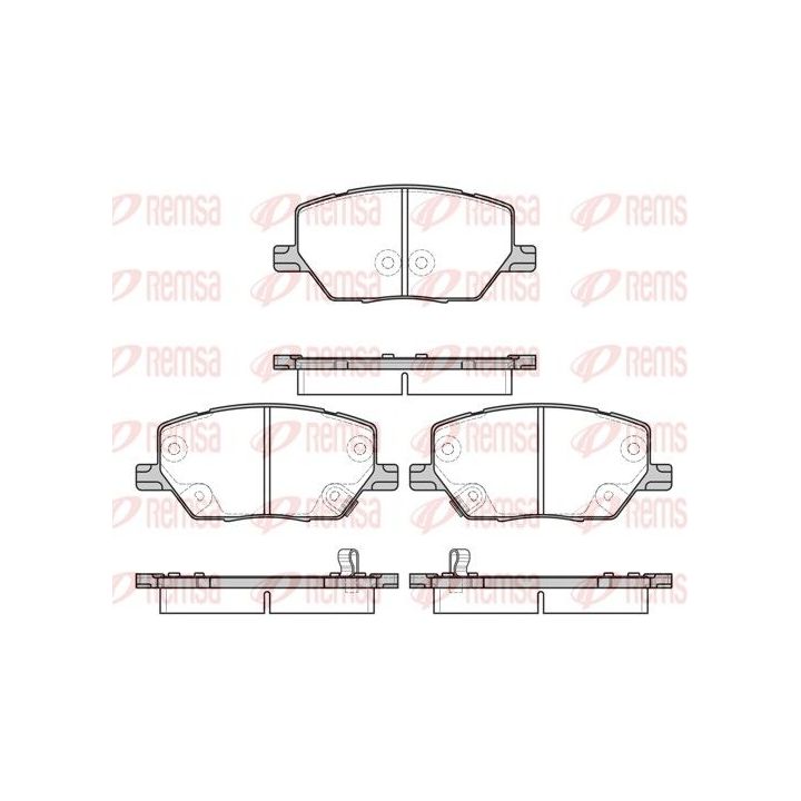 Stabdžių trinkelių rinkinys, diskinis stabdys REMSA 1640.02
