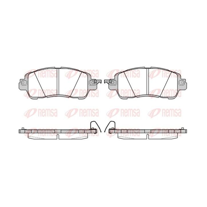 Stabdžių trinkelių rinkinys, diskinis stabdys REMSA 1656.04