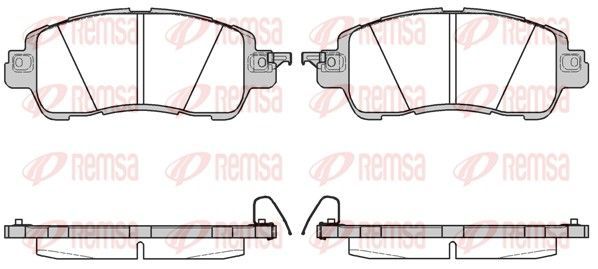 Stabdžių trinkelių rinkinys, diskinis stabdys REMSA 1656.04